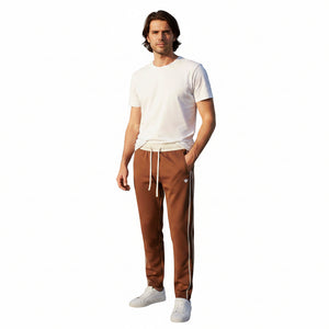 Men's anti-wrinkle stretch casual pants in black with a slim fit