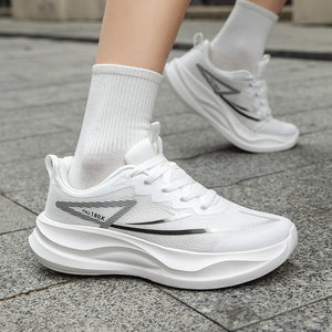 Men's breathable lightweight running sneakers with rubber outsole in multiple colors