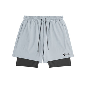 Men's quick dry zippered fitness shorts in various colors and sizes