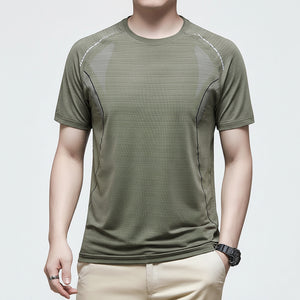 Men's ice-silk short-sleeve breathable summer T-shirt in various colors