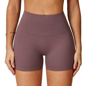 Nude feel high waist yoga shorts for women in multiple colors