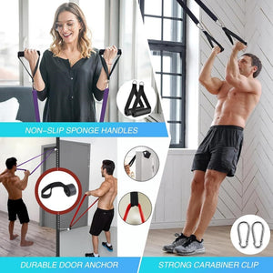 Heavy duty resistance bands set for full body fitness workouts