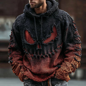 Womens casual winter faux-fur hoodie with 3D pattern in various colors
