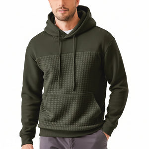 Men's plus-size fleece-lined hooded sweatshirt jacket in various colors