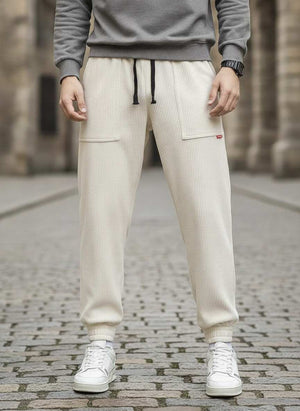 Men's elastic anti-wrinkle casual pants in tapered fit