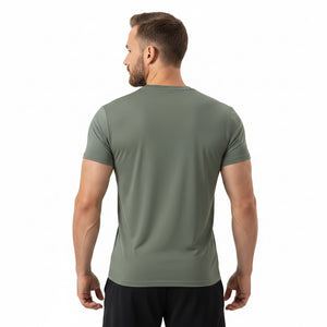 Men's quick-drying short-sleeve nylon T-shirt in multiple solid colors