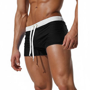Men's slim-fit drawstring training shorts in multi-color options
