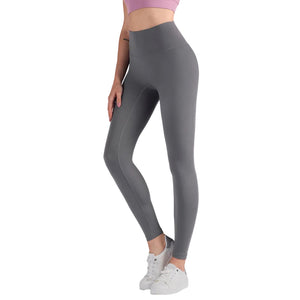 Women's high-waisted black performance yoga leggings