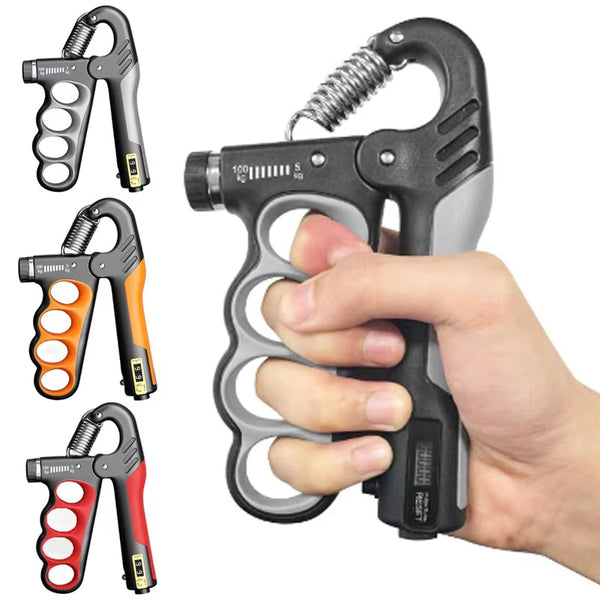 ADJUSTABLE HAND GRIP STRENGTHENER 5-100KG WITH COUNTING FUNCTION