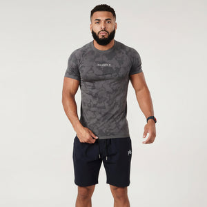 Men's camouflage workout t-shirt in various colors and sizes
