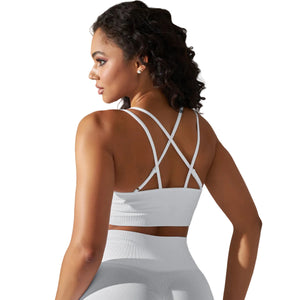 Womens high-elasticity sports bra in various colors and styles for yoga and fitness