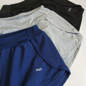 Breathable loose casual women's shorts in black, far empty blue, and light gray colors