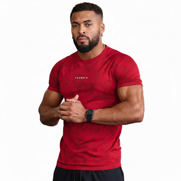 MEN'S CAMOUFLAGE MILK SILK WORKOUT T-SHIRT