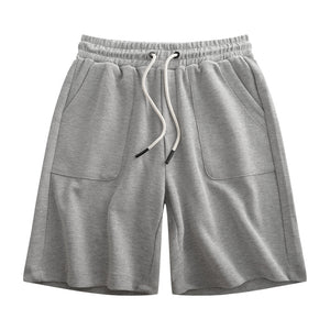 Men's cotton sports shorts with drawstring waist in various colors