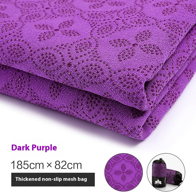 Non-slip sweat-absorbent yoga mat towel in various colors