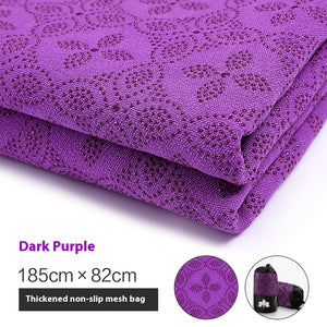 Non-slip sweat-absorbent yoga mat towel in various colors