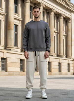 Men's elastic anti-wrinkle casual pants in tapered fit