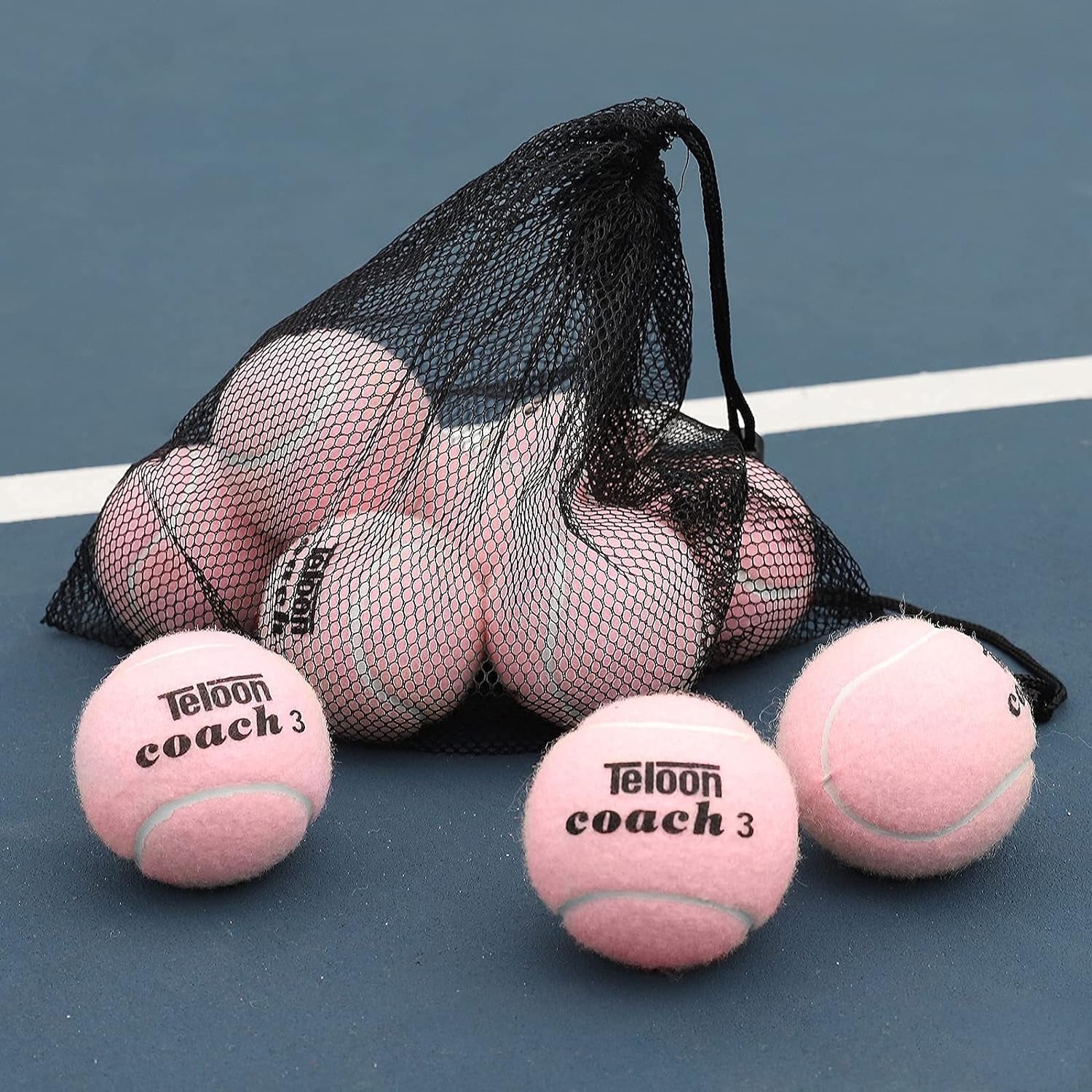 Pressure Training Tennis Balls - Available in 12 or 18 Count with Mesh Carry Bag, Offered in 4 Colors, Ideal for Beginner Training Exercises