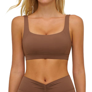 Hollow-out geometric back premium sports bra in multiple colors
