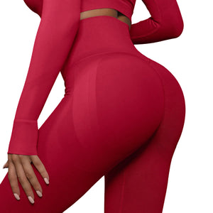 High waist seamless yoga leggings in various solid colors for women