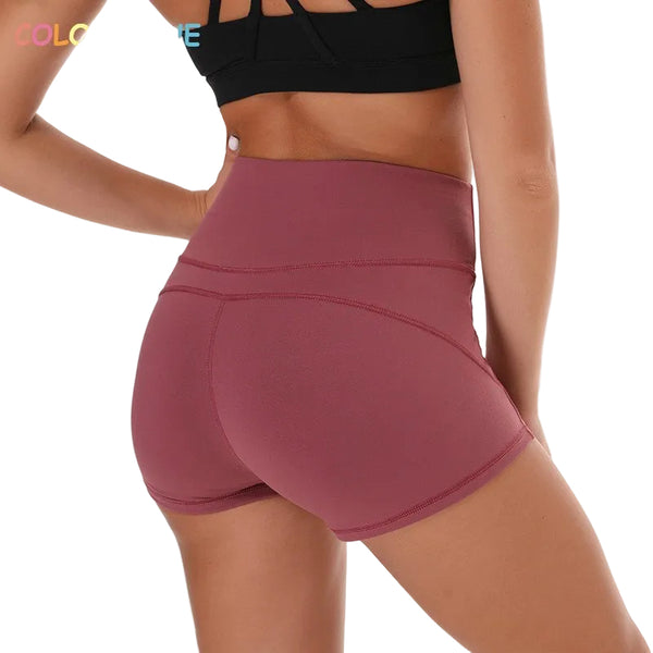 DAMEN HIGH WAIST FITNESS-JOGGINGSHORTS