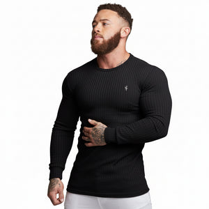 Doctor Muscle men's long sleeve fitness training top in various colors