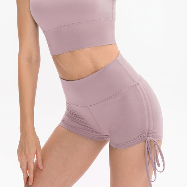 WOMEN'S SIDE DRAWSTRING SPORTS SHORTS