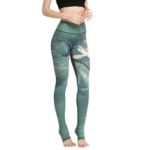 Women's printed dry fit yoga leggings in multiple colors