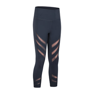 Nude stretch gauze stitching gym pants in multiple colors