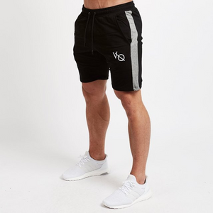 Men's quick-dry fitness shorts in grey and black available in multiple sizes