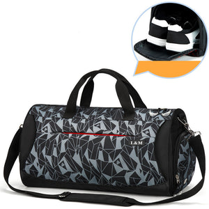 Men's fitness sports bag made of Oxford cloth with zipper closure