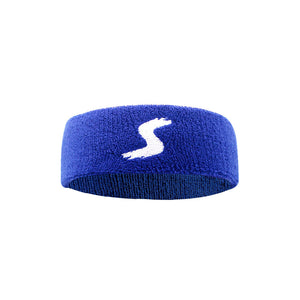 Cotton fitness headband available in red, black, blue, and yellow colors