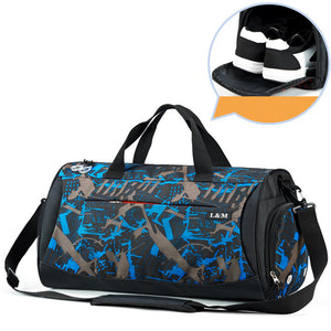 Men's fitness sports bag made of Oxford cloth with zipper closure