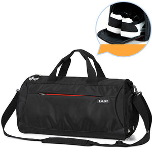Men's fitness sports bag made of Oxford cloth with zipper closure