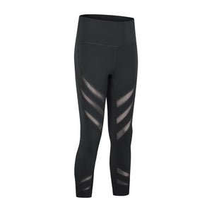 Nude stretch gauze stitching gym pants in multiple colors