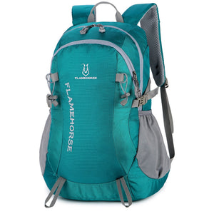Unisex sports backpack in various colors with 36-55L capacity and ergonomic design