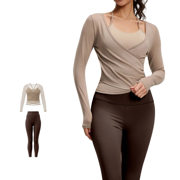 BREATHABLE HIGH-WAISTED BUTT-LIFTING WOMEN'S YOGA SET