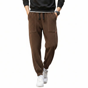 Men's high elasticity anti-wrinkle casual pants in tapered fit