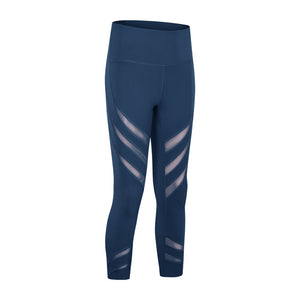 Nude stretch gauze stitching gym pants in multiple colors