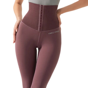 High waist stretch leggings available in black, green, and grey colors