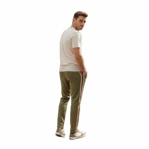 Men's high-stretch anti-wrinkle casual pants in sleek black with a tailored fit