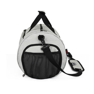 Men's waterproof sports training bag in black and grey, large and small sizes