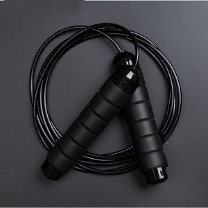 Professional weighted skipping rope in red and black for fitness training