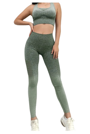 Seamless women's yoga pants in various colors for fitness and gym workouts