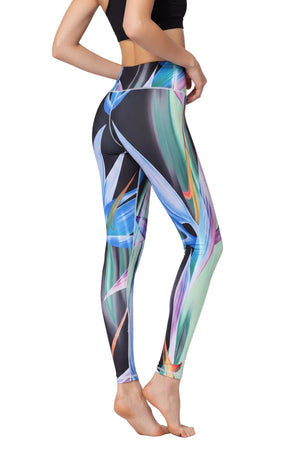 Women's reflective printed sports leggings with pockets in multiple styles