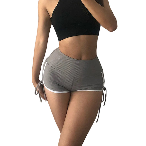 WOMEN'S HIGH WAIST SLIM FIT SPORTS SHORTS