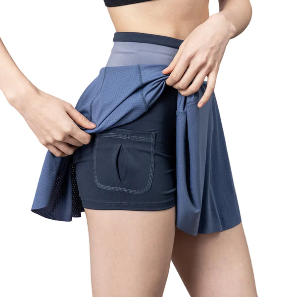 Women’s high waist tennis skort with phone pocket in multiple colors