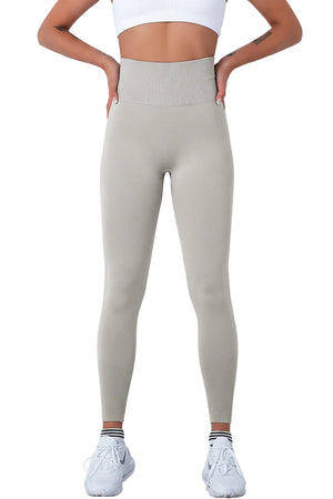 Plaid high-waist seamless gym leggings in multiple colors