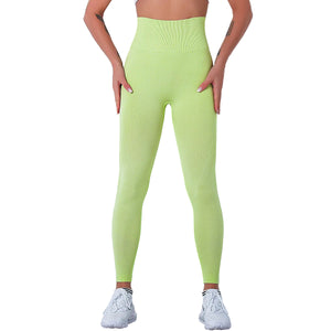 Plaid high-waist seamless gym leggings in multiple colors
