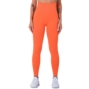 Plaid high-waist seamless gym leggings in multiple colors